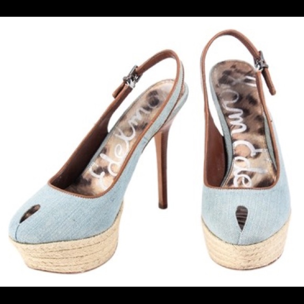 β¨Sam Edelman β€οΈ Novato Peep-Toe Slingbacksβ¨ - Picture 3 of 10